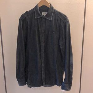 Diesel 100% Cotton denim snap button down shirt.